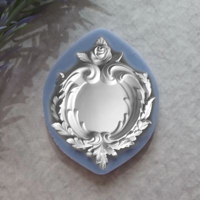 Молд ДП513, Вензель - накладка ажурная 6,5*5,2 см ― Творча майстерня ДекоПарк