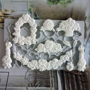 Молд А233, Набор декоров с розами ― Творча майстерня ДекоПарк