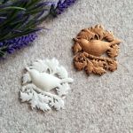 Птичка на ветке 5,3х4,8 см, гибкий декор /гд926