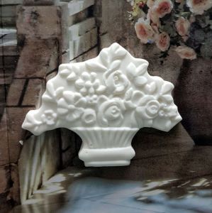 Цветы в вазе, мод. пл., цвет: бел., 6,5 см /пд802 ― Творча майстерня ДекоПарк