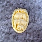 Яйцо с мамонтами, 4,5х3,1см /пд869