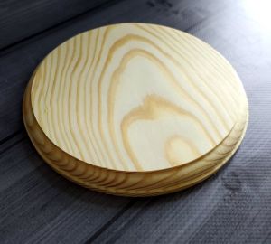 Панно / накладка / шильда Круг 10 см, мат-л: сосна, с фаской ― Творча майстерня ДекоПарк