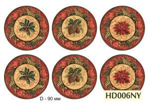 Декупажная карта А4 Hobby-decor, 55 г/м, hd006ny , Новогодние игрушки ― Творча майстерня ДекоПарк