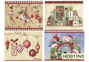 Декупажная карта А4 Hobby-decor, 55 г/м, hd011ny , Новогодняя ― Творча майстерня ДекоПарк