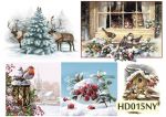 Декупажная карта А4 Hobby-decor, 55 г/м, hd015ny , Новогодняя