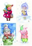 Декупажная карта А4 Hobby-decor, 55 г/м, hd041ny , Новогодняя 