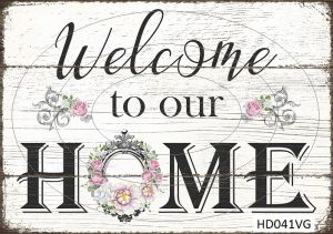 Декупажная карта А4 Hobby-decor, 55 г/м, HD041VG, Винтажная фоновая карта, "Добро пожаловать в наш дом" ― Творча майстерня ДекоПарк