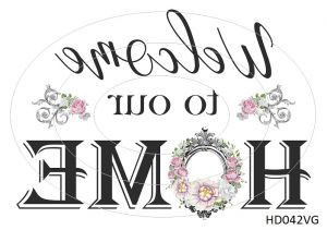 Декупажная карта А4 Hobby-decor, 55 г/м, HD042VG, Винтажная фоновая карта, "Добро пожаловать в наш дом" (зеркальная) ― Творча майстерня ДекоПарк
