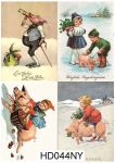 Декупажная карта А4 Hobby-decor, 55 г/м, hd044ny , Новогодняя 