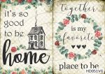 Декупажная карта А4 Hobby-decor, 55 г/м, HD051VG, Винтажная фоновая карта для ключниц 