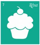 Трафарет самокл. 9х10см №7 ROSA TALENT, кухня, пирожные