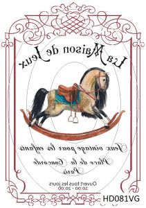 Декупажная карта А4 Hobby-decor, лошадка, винтажная, 55 г/м, HD081VG (зеркальная) ― Творча майстерня ДекоПарк