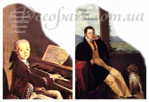 Декупажная карта 083, Моцарт и Шуберт ― Творча майстерня ДекоПарк