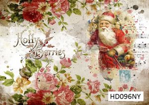 Декупажная карта А4 Hobby-decor, 55 г/м, hd096ny , Новогодняя  ― Творча майстерня ДекоПарк