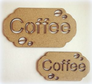 Шильда 003,  Coffee, 7 см, мдф 3 мм ― Творча майстерня ДекоПарк