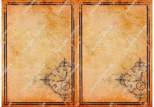Декупажная карта 1820, фоновая, светло-коричневая ― Творча майстерня ДекоПарк