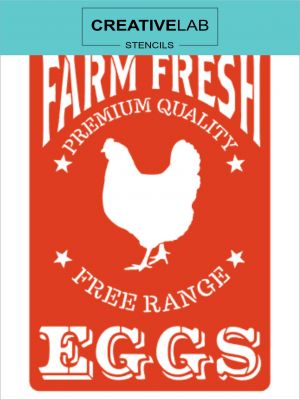 Трафарет багаторазовий універсальний (не клейкий ), 13х19 см "Farm Fresh" ― Творча майстерня ДекоПарк