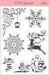 Трафарет "Tati stencil" 2070, А5, Новый год