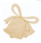 Елочная игрушка 203, Колокольчик, 10х10см, фанера 4 мм
