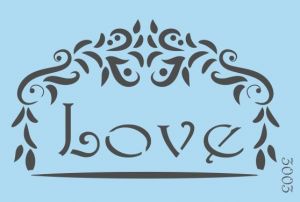 Трафарет 3003 Tati Stencil, А6, Love / Любовь ― Творча майстерня ДекоПарк