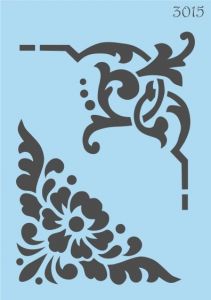 Трафарет "Tati stencil" 3015, А6, углы ― Творча майстерня ДекоПарк