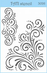 Трафарет "Tati stencil" 3026, углы, вензеля ― Творча майстерня ДекоПарк