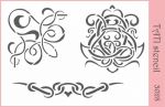 Трафарет "Tati stencil" 3028, углы, вензеля