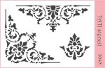 Трафарет "Tati stencil" 3045, углы, вензеля