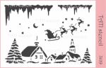 Трафарет "Tati stencil" 3109, Новый год, фоновый