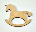 Декор 081, Лошадка-качалка, 5 см, мдф 3 мм