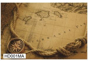  Декупажная карта А4 Hobby-decor, винтажная карта с компасом, 55 г/м, HD001MA ― Творча майстерня ДекоПарк
