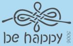 Трафарет 5006 Tati Stencil, вензель, текст  Be happy / Будь счастливым