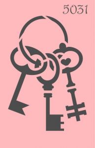 Трафарет "Tati stencil" 5031, Ключи ― Творча майстерня ДекоПарк
