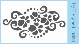 Объёмный трафарет "Tati stencil" 5035, цветочный орнамент ― Творча майстерня ДекоПарк
