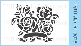 Объёмный трафарет "Tati stencil" 5076, цветы, розы ― Творча майстерня ДекоПарк