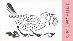 Трафарет "Tati stencil" Клубничный воришка Уильяма Морриса 5142, птицы