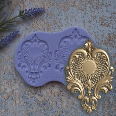 Молд ДП246 "Вікторіанський Медальйон" 10*7 см, 8*5,5 см ― Творча майстерня ДекоПарк