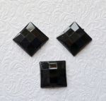 К. д. 044, камень квадратный граненый, цв.: черн., 12х12 мм 