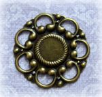 Филигрань-сеттинг 1065, с мини-сеттингом 8мм, цв. бр., 25 мм диам.