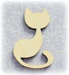 Декор 061, Кот, 4,8 см, фанера 4 мм