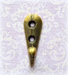 Крючок 018, цвет: бронза, 3,3х1,2 см