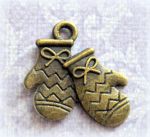 Подвеска Варежки, цв. бр., 16х18 мм (scb183)