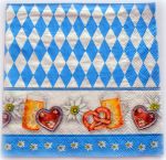 Салфетка 455, Фоновая, Голубые ромбы + кухонный бардюр