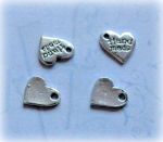 Подвеска Сердце Hand made, цв.: сер. (scb466), 8.5х7,5мм