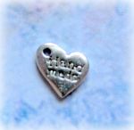 Подвеска Сердце Hand made, цв.: сер. (scb466), 8.5х7,5мм