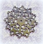 Филигрань 181, Снежинка, цвет: сер., 18 мм