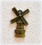Подвеска Мельница (scb043), цвет: бр., 17х22мм