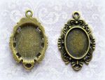 Филигрань-сеттинг 1004, цв. бр., 28х18мм,  серединка 15х12мм