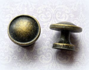 Ручка 086, цв. бронза, "кнопка" ― Творча майстерня ДекоПарк