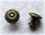 Ручка 082, цв.: бронза, "кнопка", 19*19 мм